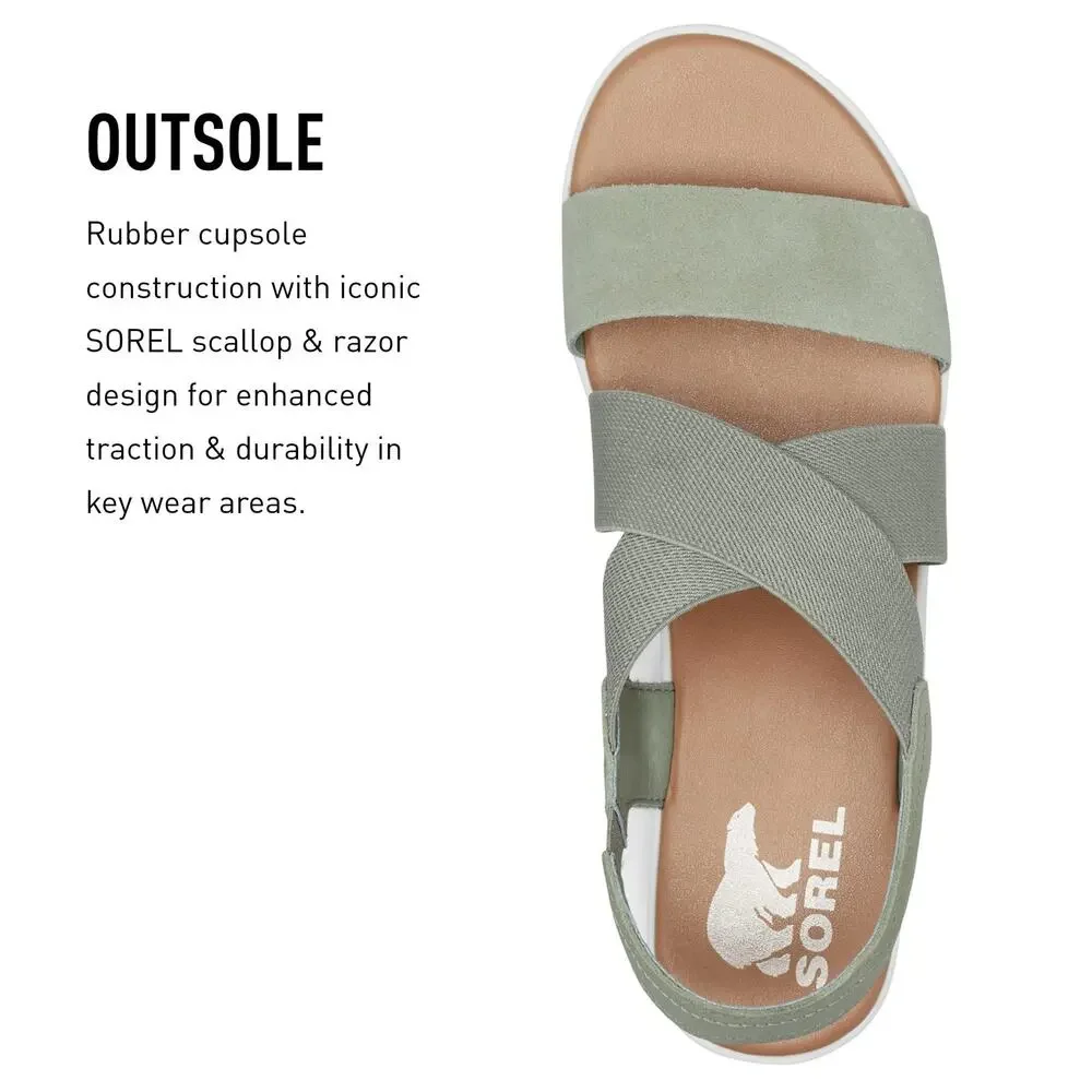 SOREL CAMERON™ FLATFORM SLINGBACK SAFARI/SEA SALT 9 B (M)